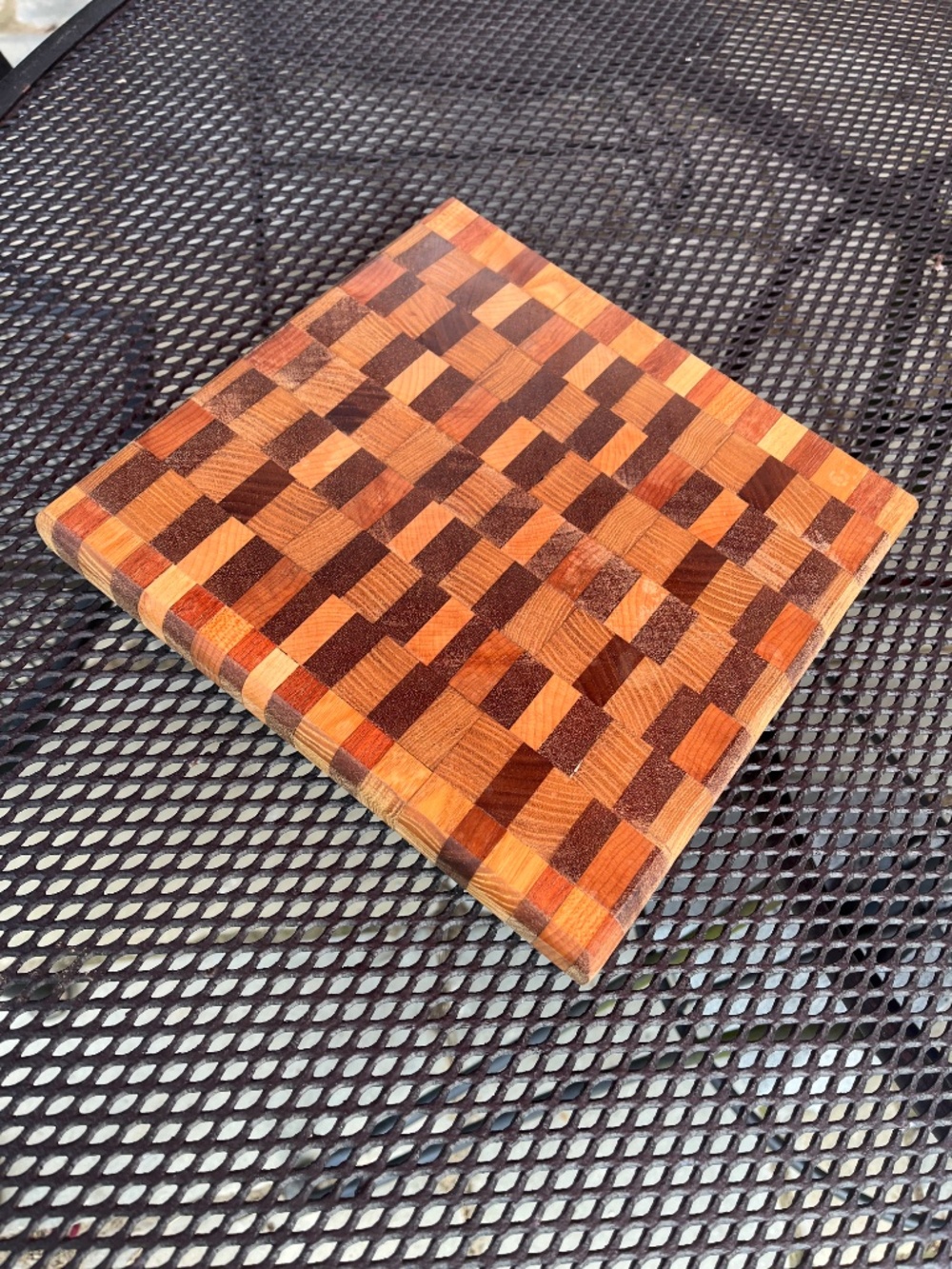 Hand Made End Grain Cutting Board- 100% Reclaimed Hardwood Lumber
